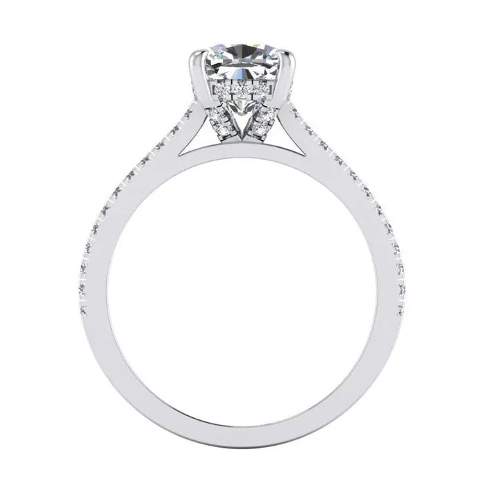 HarryChadEntcom Rings Cushion Natural Earth Mined Diamond Engagement Ring White Gold Cathedral Setting 2 Carats HarryChadEntcom Rings Cushion Natural Earth Mined Diamond Engagement Ring White Gold Cathedral Setting 2 Carats