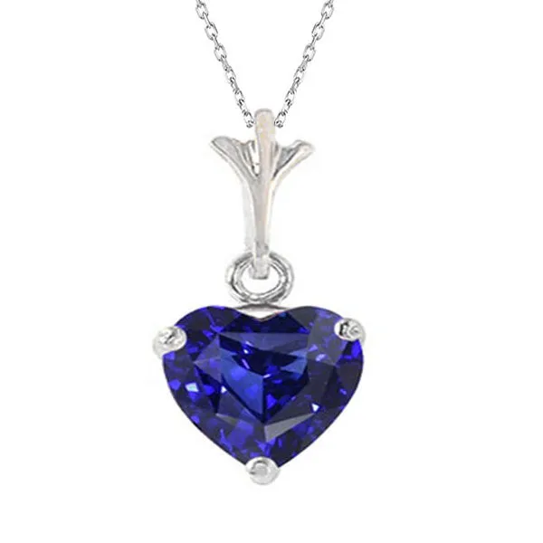 Heart Gemstone Solitaire Pendant With Chain Ladies Jewelry 3 Carats HarryChadEntcom Necklaces