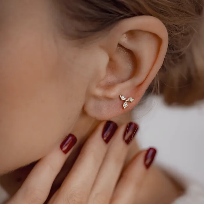Hey Happiness Blissful Stud Earrings 9K Gold Earrings Hey Happiness Blissful Stud Earrings 9K Gold Earrings