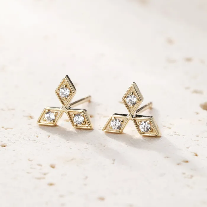 Hey Happiness Blissful Stud Earrings 9K Gold Earrings Hey Happiness Blissful Stud Earrings 9K Gold Earrings