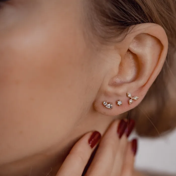 Hey Happiness Blissful Stud Earrings 9K Gold Earrings Hey Happiness Blissful Stud Earrings 9K Gold Earrings