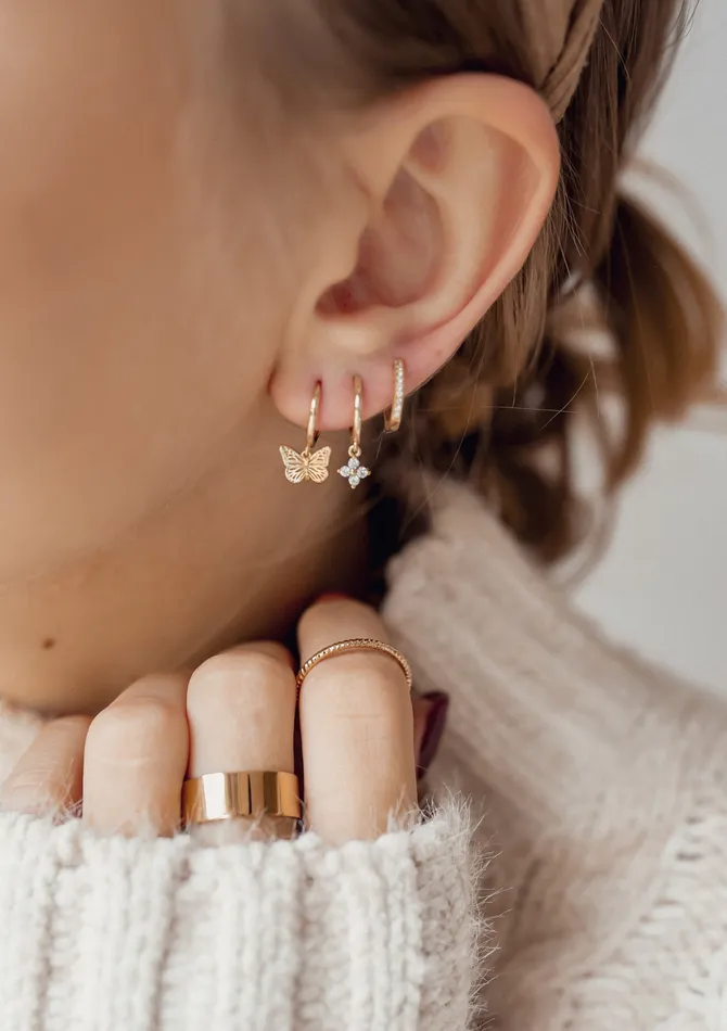 Hey Happiness Earrings Gemstone Huggie Earrings Sterling Silver Hey Happiness Earrings Gemstone Huggie Earrings Sterling Silver