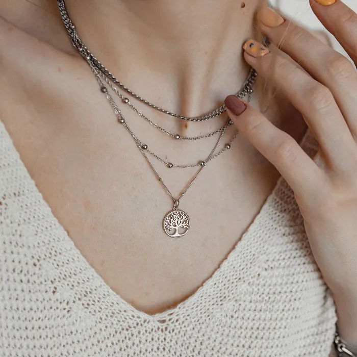 Hey Happiness Necklaces Tree of Life Pendant Necklace Sterling Silver