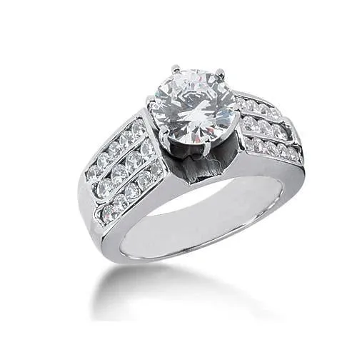 Rings GB Anniversary Natural Earth Mined Diamond Engagement Ring 251 Carat White Gold 14K Rings GB Anniversary Natural Earth Mined Diamond Engagement Ring 251 Carat White Gold 14K