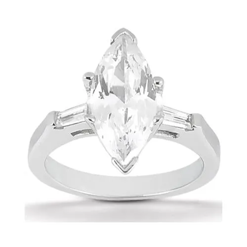 Rings GB Marquise Cut Natural Earth Mined Diamond Ring Engagement Set 350 Ct