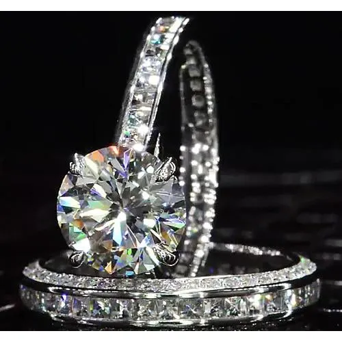 Rings GB Natural Earth Mined Diamond Engagement Ring Set 6 Carats Ladies Jewelry New Rings GB Natural Earth Mined Diamond Engagement Ring Set 6 Carats Ladies Jewelry New
