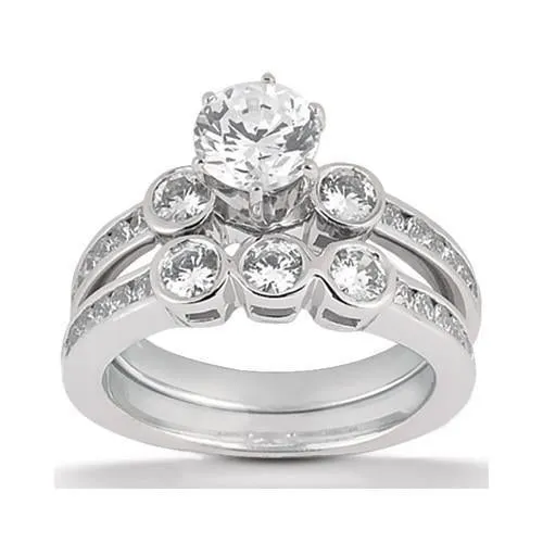 Rings Natural Earth Mined Diamond Engagement Fancy Ring 185 Carats White Gold Jewelry GB Rings Natural Earth Mined Diamond Engagement Fancy Ring 185 Carats White Gold Jewelry GB