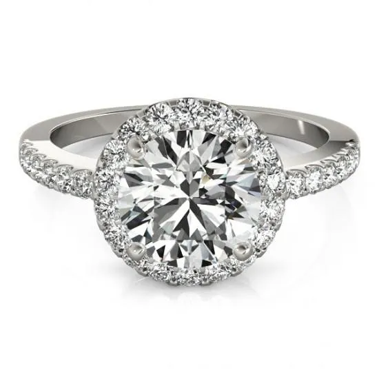 Sparkling Halo Round Natural Earth Mined Diamond Engagement Fancy Ring 250 Carat WG 14K GB Rings Sparkling Halo Round Natural Earth Mined Diamond Engagement Fancy Ring 250 Carat WG 14K GB Rings