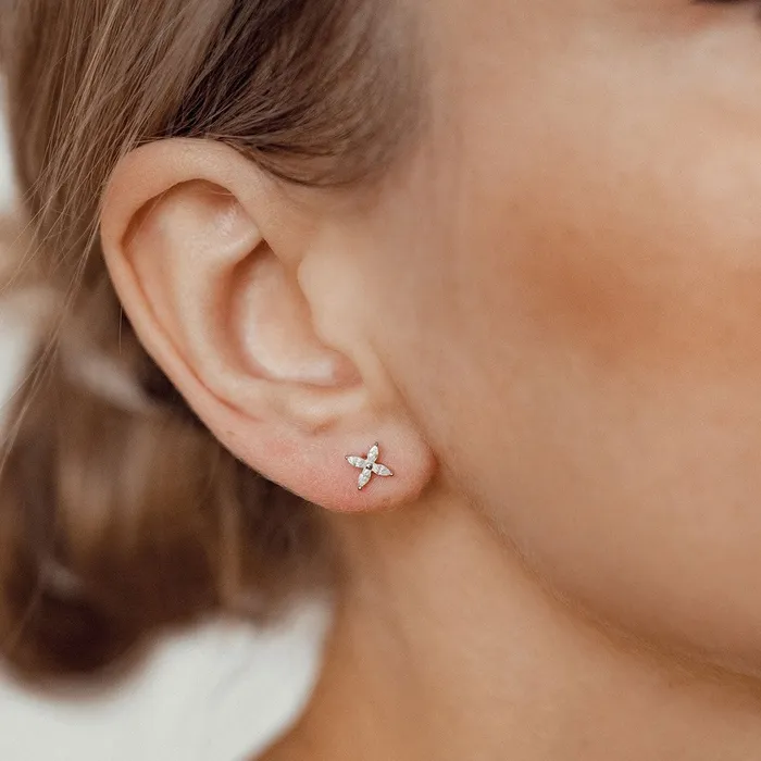 Springtime Stud Earrings Sterling Silver Hey Happiness Earrings
