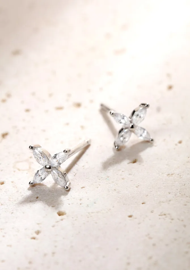 Springtime Stud Earrings Sterling Silver Hey Happiness Earrings