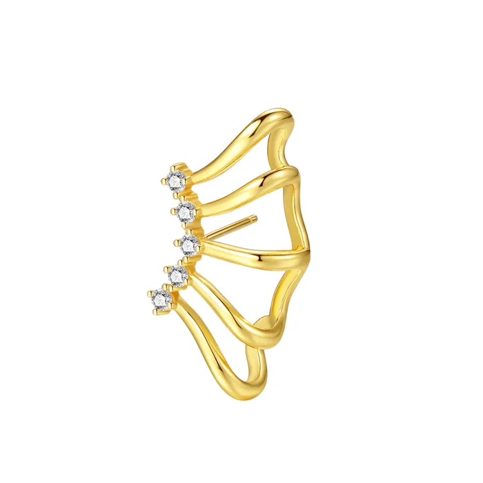 Wrap Wing Earring Sterling Silver Gold Hey Happiness Earrings