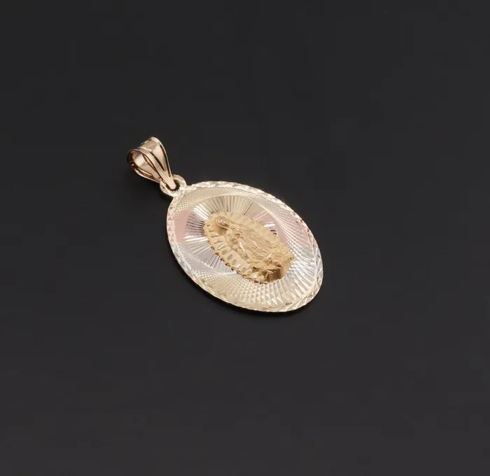 AB and J PreStyled Sets 14k Gold DoubleSided Virgencita San Judas Pendant