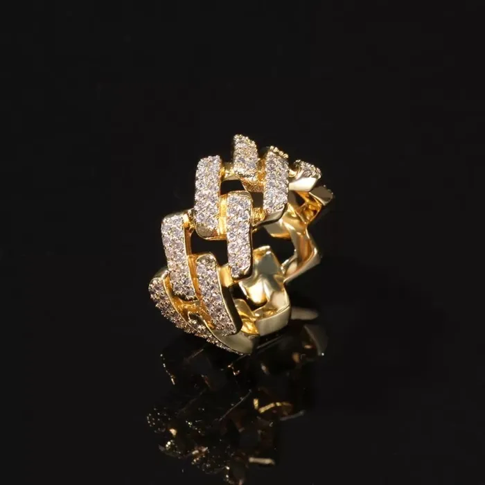 apollo31gold DIAMOND CUBAN RING NEW Rings