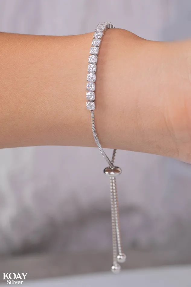 Bracelets KOAY Silver Store Silver Tennis 02 Bracelet
