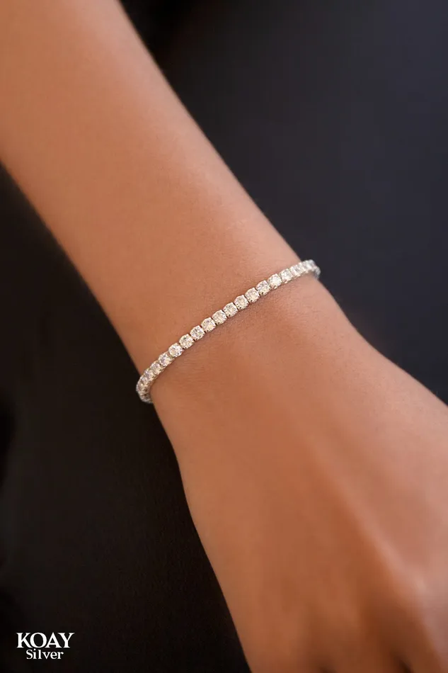 Bracelets KOAY Silver Store Silver Tennis 02 Bracelet
