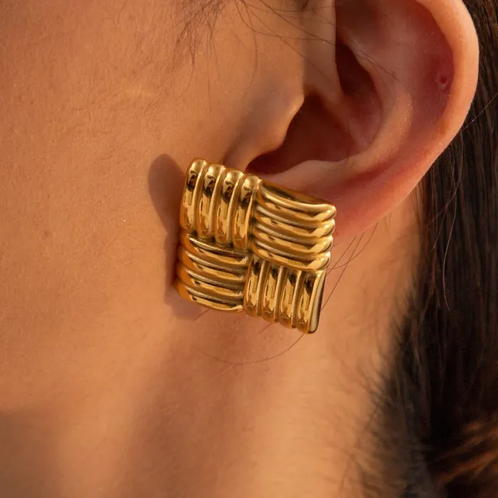 Earrings Large Square Earrings Mabel Love Co