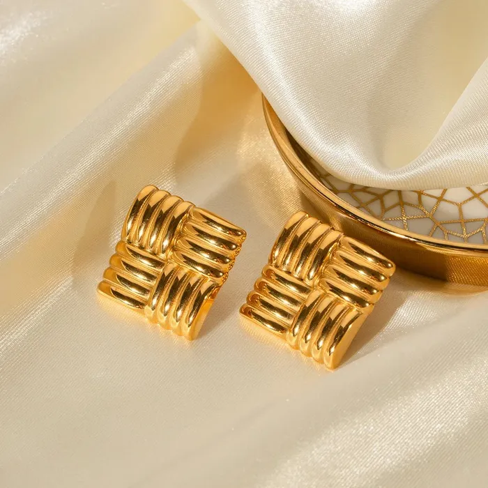 Earrings Large Square Earrings Mabel Love Co