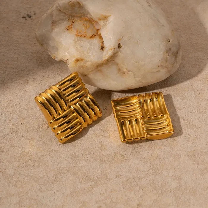Earrings Large Square Earrings Mabel Love Co
