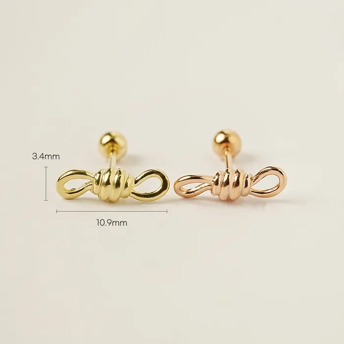 MinimalBijoux 14K Gold Tight Rope Cartilage Earring 20G Earrings