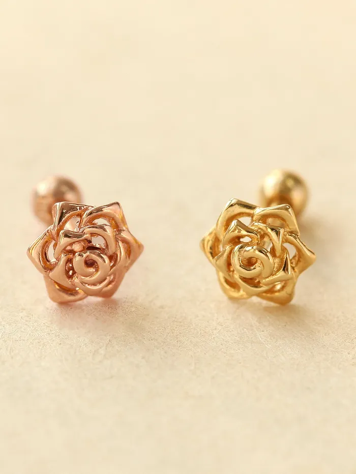 MinimalBijoux Earrings 14K Gold Rose Cartilage Earring 18g16g