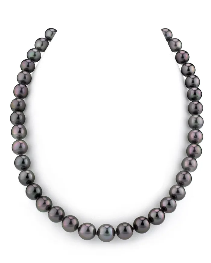 Necklaces Aubergine Eggplant Purple Tahitian Pearl Necklace 90110mm AAAA Quality SPT