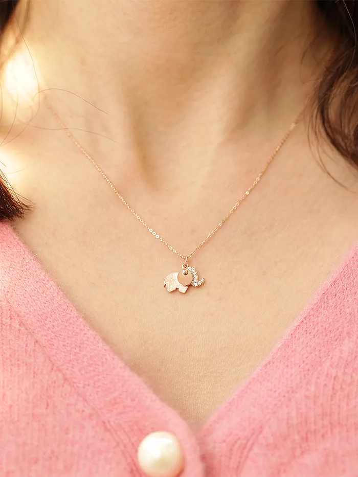 Necklaces MinimalBijoux 14K 18K Gold Lucky Elephant Necklace