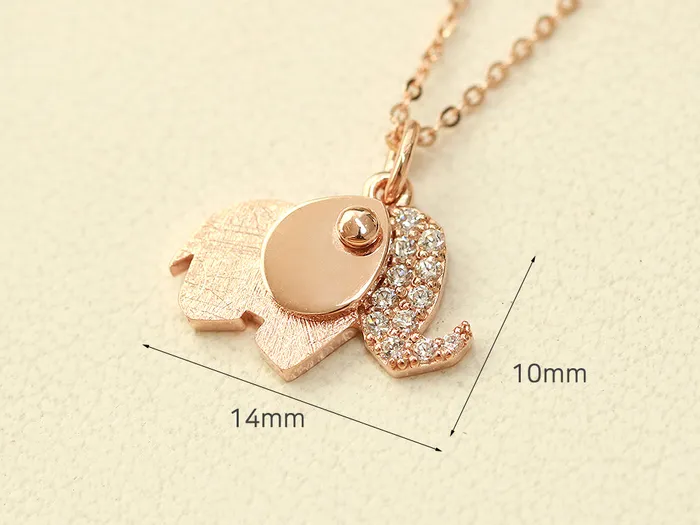 Necklaces MinimalBijoux 14K 18K Gold Lucky Elephant Necklace