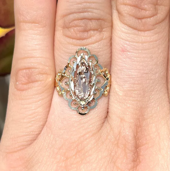 Rings 14k Gold Womens Virgencita Ring AB and J jewelry