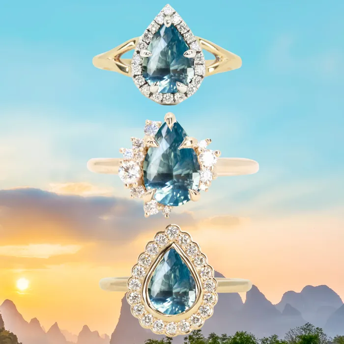 Rings Anueva Jewelry 207CT MADAGASCAR PEAR SAPPHIRE Design Specialist Curated Build Your Own Dream Ring Rings Anueva Jewelry 207CT MADAGASCAR PEAR SAPPHIRE Design Specialist Curated Build Your Own Dream Ring