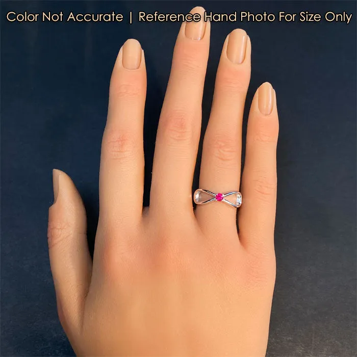 Rings Moriartys Gem Art 10K White Gold Ruby Infinity Ring 10 Carats