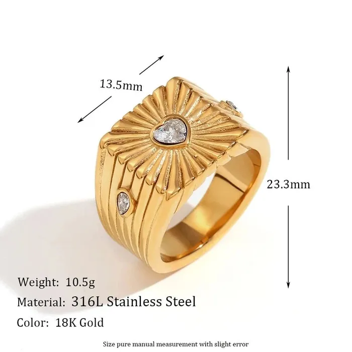 Rings Square Ring Stainless Steel Mabel Love Co