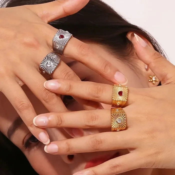 Rings Square Ring Stainless Steel Mabel Love Co