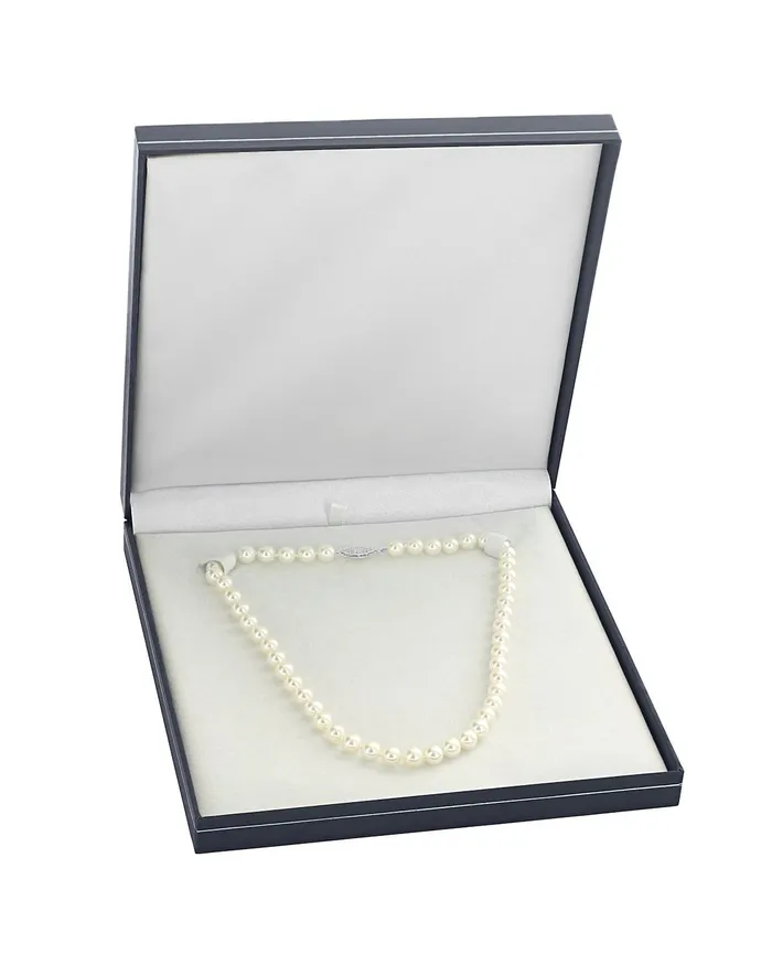 SPT Necklaces White Japanese Akoya Pearl Necklace 7580mm AAA Quality