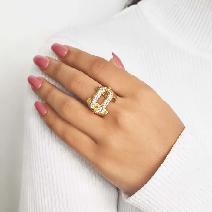 Upakarna Rings Studded Buckle Ring
